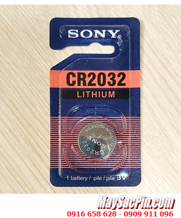 Sony CR2032, Pin 3v lithium Sony CR2032 /Xuất xứ Indonesia (Loại vỉ 1viên)